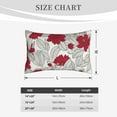 thumbnail image 4 of Zufioo Leaves And Anemone Flowers In Red Grey Print Double-sided Plush Pillow Cover,Decorative Pillow Protector without Pillow Core, Suitable for Sofa, Bedroom, Car-20"x30", 4 of 6