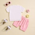 thumbnail image 5 of Tkrady Toddler Outfits for Girl Summer Crewneck Short Sleeve Tops Shorts Fashion Set, Sizes 0-3 Years, 5 of 7