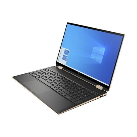 HP Spectre x360 Laptop 15-eb0053dx - Flip design - Intel Core i7 10750H / 2.6 GHz - Win 10 Home 64-bit - GF GTX 1650 Ti - 16 GB RAM - 1 TB SSD (32 GB SSD cache) - 15.6" AMOLED touchscreen 3840 x 2160 (Ultra HD 4K) - Wi-Fi 6 - sandblasted anodized finish, nightfall black aluminum - kbd: US