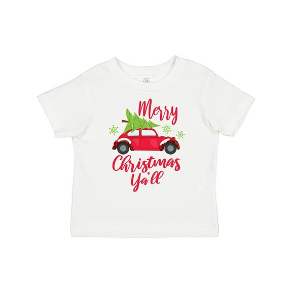 Inktastic Merry Christmas Ya'll with Red Car and Tree Boys or Girls Toddler T-Shirt