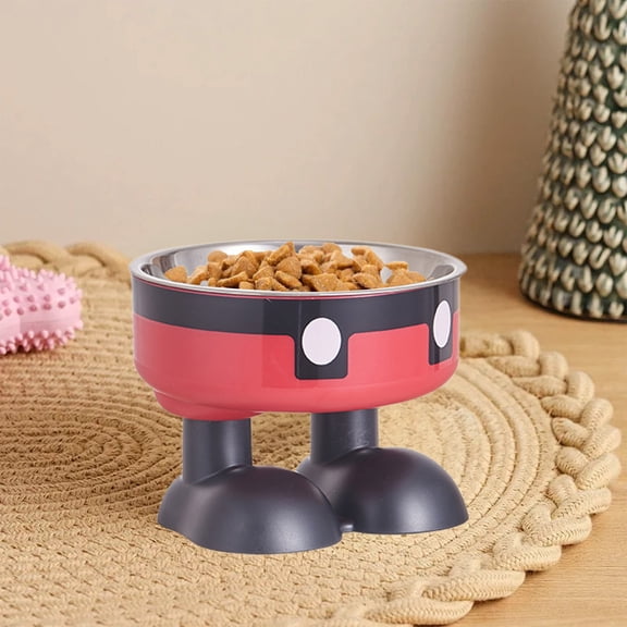 Stainless Steel Dog Bowl, Non-Slip Base, Anti-Knockover Design, Elevated Pet Food Bowl for Cats and Dogs, Large Capacity, Easy Clean, Double Layer Separation
