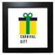thumbnail image 1 of Feliz Carnaval de Brasil Mesa de pared con marco cuadrado negro, 1 of 4