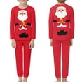 thumbnail image 2 of Renewold Santa Claus Down Pj for 11-12 Years Old Boys Girls Thermal Red Clothing Pajamas Tops Pants with Big Pocket Christmas Home Life Wear Sleepwear Outfits Shirt,Set of 2, 2 of 5