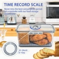 Bread Boxes For Kitchen Counter,Airtight Time Recording Kitchen Storage
