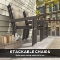 thumbnail image 4 of Outsunny 7 Piece Outdoor Dining Set with Table and 6 Stackable Chairs, 4 of 10