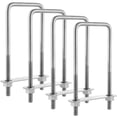 thumbnail image 3 of 4 pernos cuadrados en U, pernos de abrazadera en U de acero inoxidable de 3/8× 3 × 7 con tuercas y placas de marco, pernos en U cuadrados resistentes para remolque de barco, tubo, 3 of 6