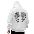 thumbnail image 7 of KKBOTIVE Fashion Angel Wing Printed Hoodies for Adult - Casual Sweatshirt Cozy Warm Hooded Pullover for Couple's Fall Winter Streetwear White Size: XXL, 7 of 7