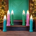 thumbnail image 3 of Mr. Christmas 24" Set of 2 Green Blow Mold Candles, 3 of 5