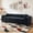 Black, variant on Shaiaield 98" White Oversized Compression Sofa with 2 Throw Pillows,Boneless Corduroy Couch for Living Room,Deep Seat Sofa for Apartment