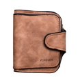 thumbnail image 1 of Women's Wallet Small Double Folded Leather Card Pocket Retro Handbag Wallet (Brown), 1 of 5