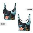 thumbnail image 5 of Picia Black Panther Floral Illustration Sports Bra for Women,Padded Strappy Sports Bras Medium Support Yoga Bra with Removable Cups,Running Yoga Bra-, 5 of 9