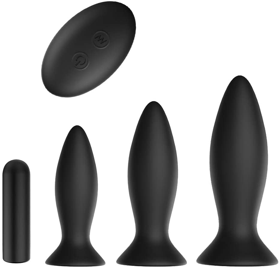 Wireless Anal Vibrator 9 Vibration Patterns with Remote Control Waterproof Prostate Massager, Butt Anal Plug P Spot Stimulation Male Adult Sex Toys for Men Women Couples Solo Pleasure