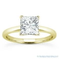 thumbnail image 2 of Square Cut Forever ONE D-E-F Moissanite 4-Prong Solitaire Engagement Ring in 14k Yellow Gold, 2 of 4