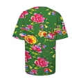 thumbnail image 5 of Penkiiy Floral Shirts for Women's T-Shirts Women's Tops Flower Printing Round Neck Short Sleeved T-shirt Tops, 5 of 6