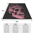 thumbnail image 3 of Bixox Fleece Blanket Skull and Snake Art Pattern Super Soft Double-Sided Microfiber Flannel Blanket for Sofa, Bed, Couch,Suitable for All Seasons -, 3 of 5