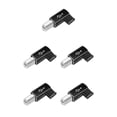 thumbnail image 2 of relayinert Type-c USB Adapter Cables Connector Data Transfer Universal Laptop Cellphone Computer Converter Connecting Adapters Elbow Head/Black 5PCS, 2 of 6