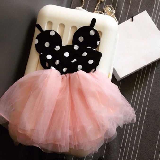 Kid Baby Girls Minnie Mouse Skirt Tutu Tulle Dress Princess Birthday Party Dress