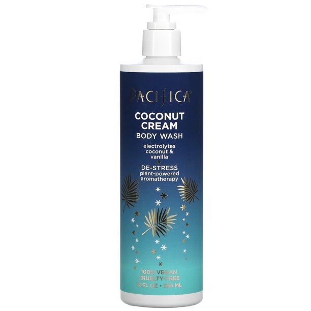 Pacifica, Coconut Cream, Body Wash, Coconut Vanilla, 12 fl oz (355 ml