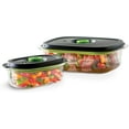 thumbnail image 1 of FoodSaver 2171049 Preserve & Marinate Vacuum -Containers,1- 3 cup and 1- 10 cup, Clear (Count-2), 1 of 2