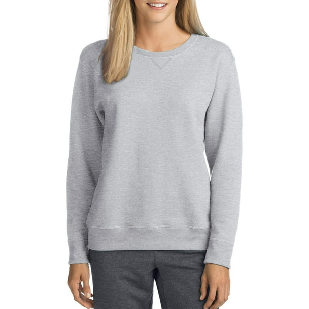 Hanes Womens V-Notch Pullover Fleece Sweatshirt - Walmart.com