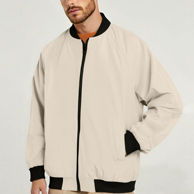 Veste de Sport de Plein Air pour Hommes à Manches Raglan avec Poches Zippées pour Escalade, Course et Entraînement entraînement Physique