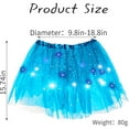 thumbnail image 2 of Glimmering Sequin LED Light Up Half Skirt Tutu With Starry Netting For Adults Sparkling Party Wear Dance Skirts for Women Skater Skirt plus Size Linen Skirt Ballet Skirts for Girls Rip Skirt Length 2, 2 of 3