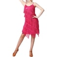 thumbnail image 2 of Fortune Robe de Danse à Paillettes pour Femmes, Bretelles, Franges, Scintillante, Moulante, Cocktail, Fête, Mini Robes, 2 of 6
