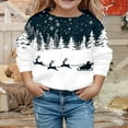 thumbnail image 7 of Boys Girls Christmas Sweatshirt Long Sleeve Crewneck Casual Santa Claus and Reindeer Print Pullover Sweatshirts 1-12 Years, 7 of 7