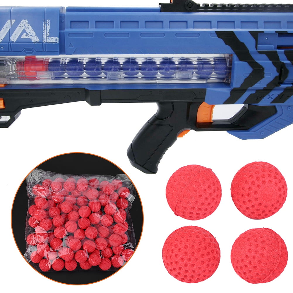 100pcs Rounds Soft Elastic Balls For Rival Zeus Apollo Toy Gun  Accs Blue 