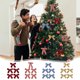 thumbnail image 1 of Decoración de Navidad Lazo de terciopelo | Adorno de árbol de Navidad de gran tamaño | Paño suave premium | Uso multi-escena para bodas, fiestas, envoltura de regalos | 19x17cm | Rojo Oro Rosa, 1 of 6
