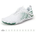thumbnail image 2 of Zapatos acuáticos unisex antideslizantes para hombre y mujer (46 Blanco Verde), 2 of 9