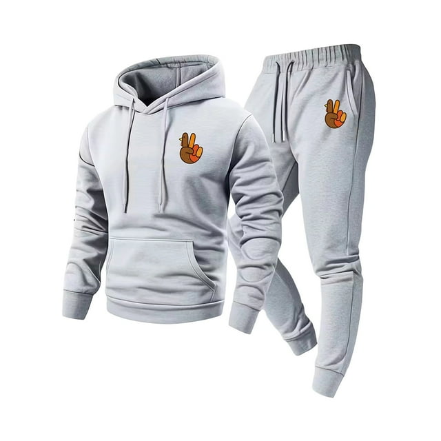 RXMEKW Hoodie with Zipper Pockets, Mens Printed Hooded Sweatshirt