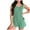 Green, variant on Rompers for Women Button down Ribbed Sleeveless Jumpsuit Shorts Wide Leg Summer Casual Overalls with Pockets