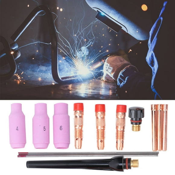 Tig Welder Kit, 14pcs Ceramic Metal Tig Torch Accessories Stable Performance Easy To Install For 17/18/26 Torch 14PCS