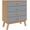 Gray and Brown, variant on Solid Pine Wood 4-Drawer Cabinet, White and Brown Drawer Chest with Wooden Feet, Scandinavian Storage Sideboard for Living Room Hallway