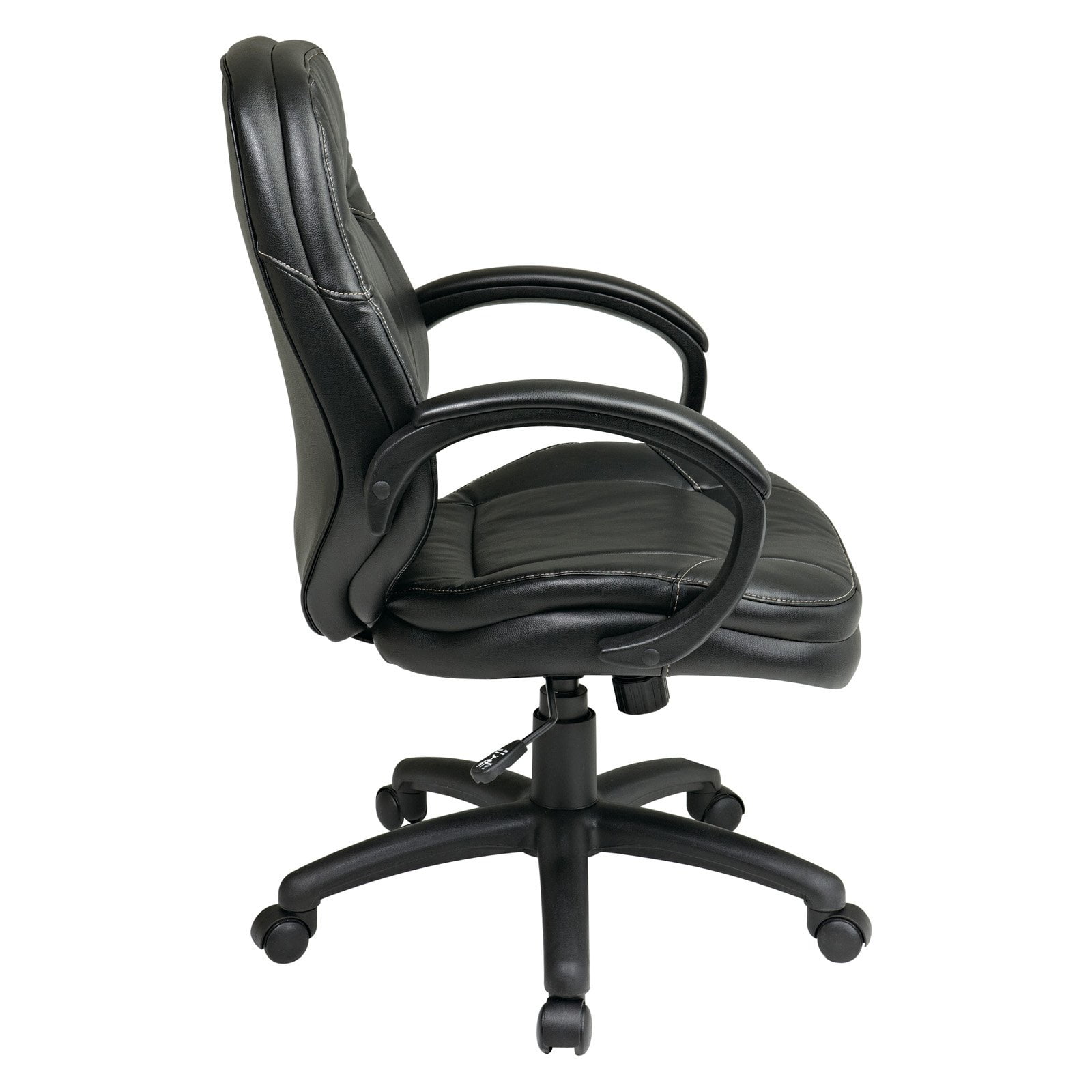 Deluxe Faux Leather Managers Chair Black 
