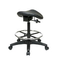 thumbnail image 3 of Pneumatic Drafting Black Backless Vinyl Saddle Seat stool, 3 of 4