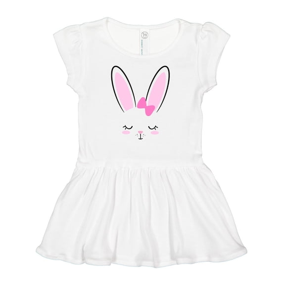 Inktastic Easter Bunny Girl Face Girls Baby Dress