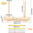 thumbnail image 2 of 1 Set Double Wooden Yarn Skein Holder with 5 Style Random Single Color Aluminum Crochet Hooks Double Yarn Ball Holder for Knitting Yarn Spindle Dispenser, 2 of 6