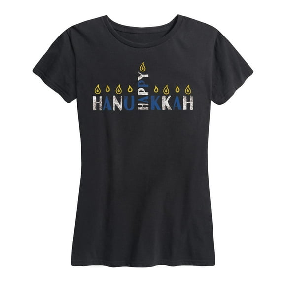 Instant Message - Happy Hanukkah - Women's Short Sleeve Graphic T-Shirt