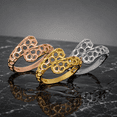 thumbnail image 4 of 14k Rose Gold Honeycomb Beehive Wraparound Band Ring (Size 4.25), 4 of 5