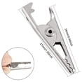 thumbnail image 6 of 100PCS 1.06IN / 27mm Mini Metal Alligator Clips, Clamps Silver Tone Plated Test Line Spring Clamps., 6 of 6