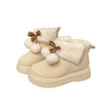 thumbnail image 6 of Beige Females Fashionable Winter Thick Bottomed Round Toe Boots With Warm Ball Short Tube Student Style Ideal For Casual Wear, 6 of 9