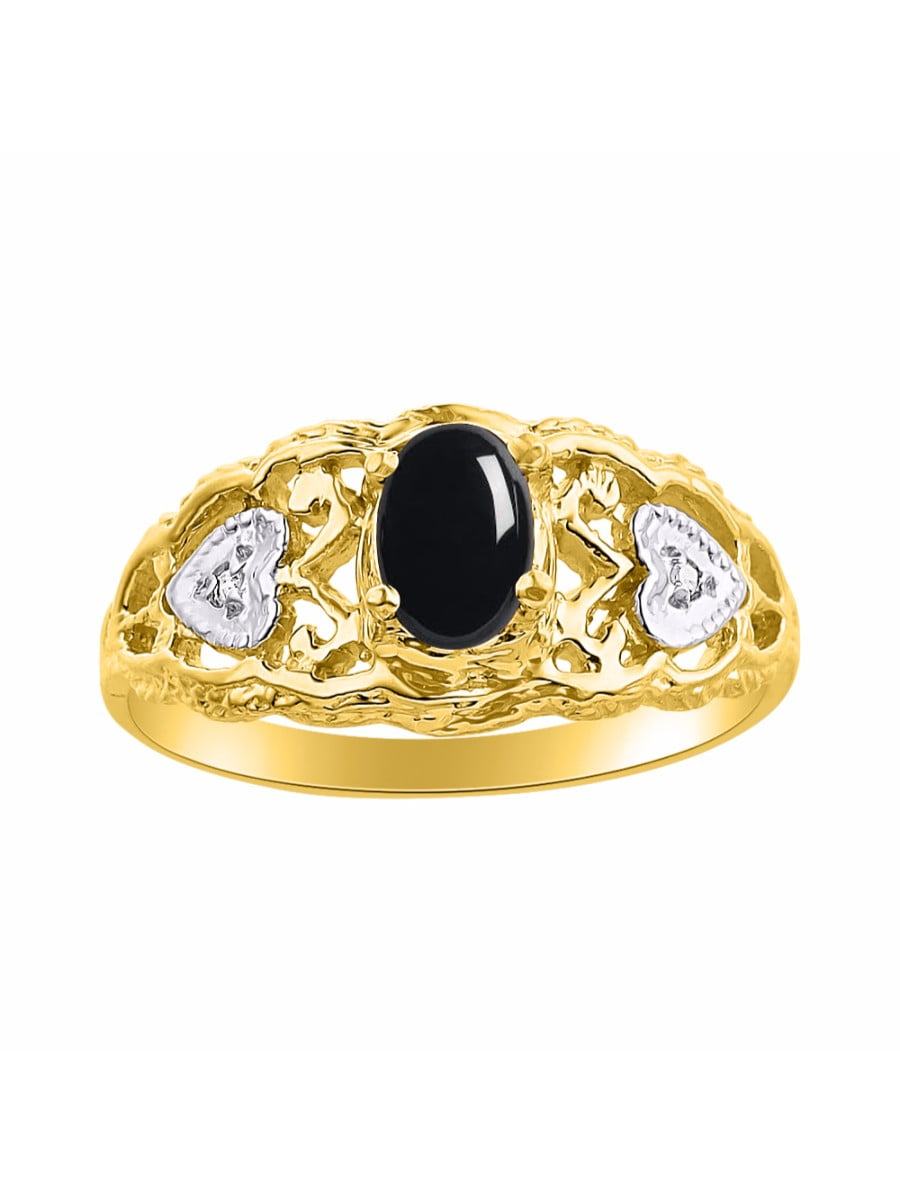 Details about   Diamond & Onyx Sterling Silver or Gold Plated Silver Ring