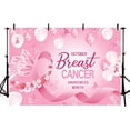 thumbnail image 3 of Breast Cancer Awareness Backdrop Banner with 7x5ft, Hope Faith Strength Courage Breast Cancer Pink Ribbon Banner Photography Background for Party Decor Photo Booth Studio Props, 3 of 4