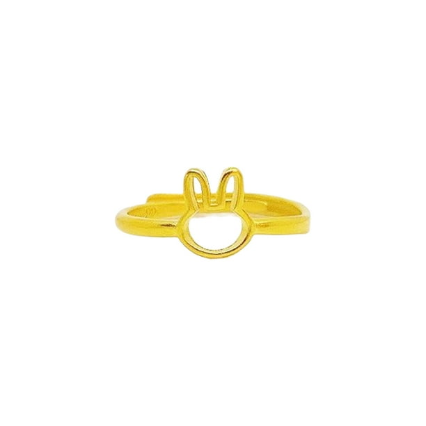 Qarigey Anillo abierto para mujer, bonita caricatura, moda, boda, compromiso, fiesta, trabajo, viaje, escuela, oficina, joyería, regalos de cumpleaños Ropa, zapatos y accesorios Miscelánea Tipo 2 Qarigey AP014451-02