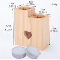 thumbnail image 5 of Juego de 2 pedestales de corazón Unity para decoración del hogar, portavelas románticas decorativas para velas de té, portavelas de madera ER, 5 of 5