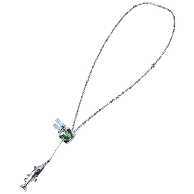 Mini Collar De Carrete De Pesca, Collar Con Colgante De Carrete Giratorio Con Giratorio Para Mochilas Coleccionables