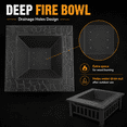 thumbnail image 6 of 32'' Multipurpose Fire Pit, Outdoor Fire Pit Table for Net Lid/Poker, Square Bronze Firepit Stove for Outside Camping Backyard Bonfire, 6 of 9