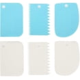 thumbnail image 1 of Dough Cutter Scraper - Plastic Cake Scraper Spatula Set Pastry Dough Fondant Cream Cake Edge Side Icing Smoother Cutters And Decorating Comb (6, 1 of 4